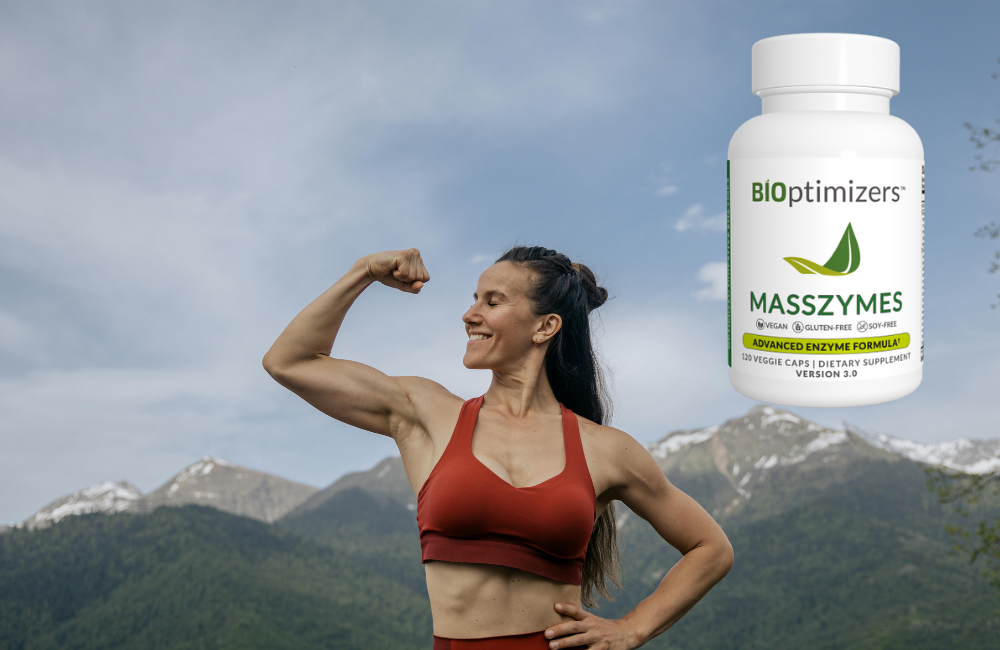 A fit women and MassZymes by BiOptimizers